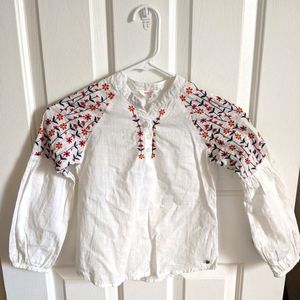 Girls 100% cotton top, 7-8 years, white color